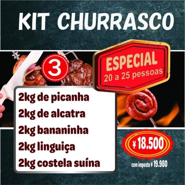 Kit Churrasco Especial (20 a 25 pessoas)