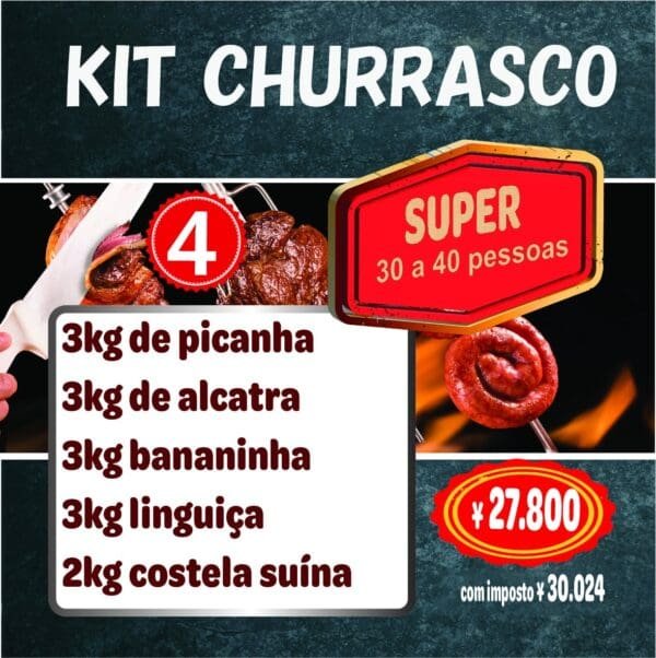 Kit Churrasco Super (30 a 40 pessoas)