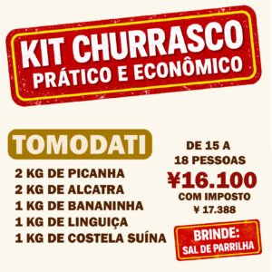 Kit Churrasco Tomodati (15 a 18 pessoas)