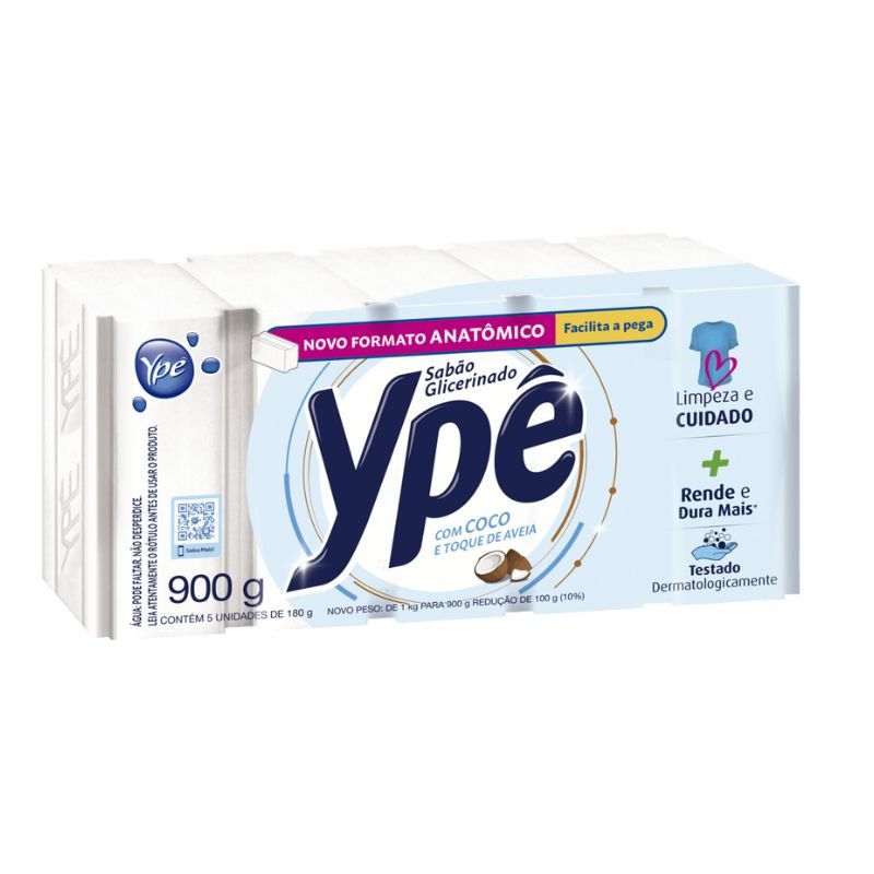 Ypê Sabão Glicerinado com Coco e Toque de Aveia 900g