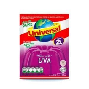 Universal Gelatina sabor Uva 130g Faz 2l