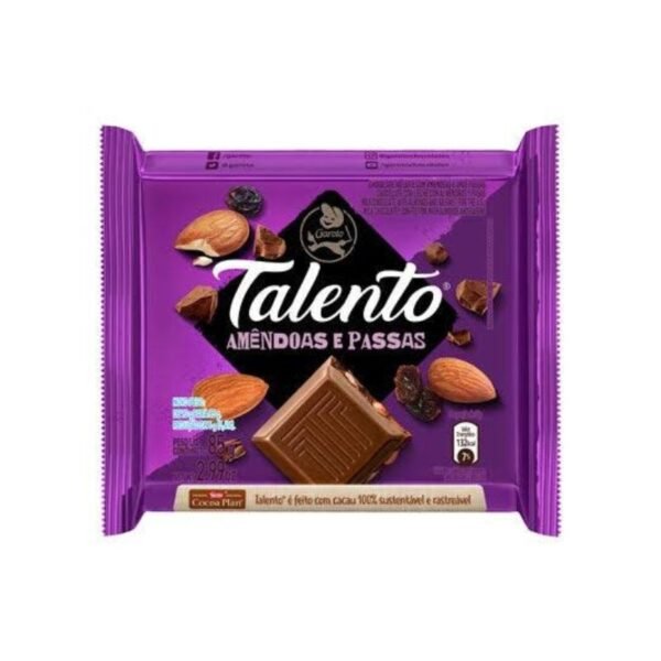 Talento Amendoas e Passas 85g