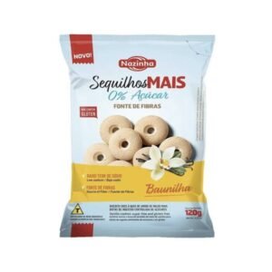 Nazinha Sequilhos 0% Açúcar sem Lactose Baunilha 120g